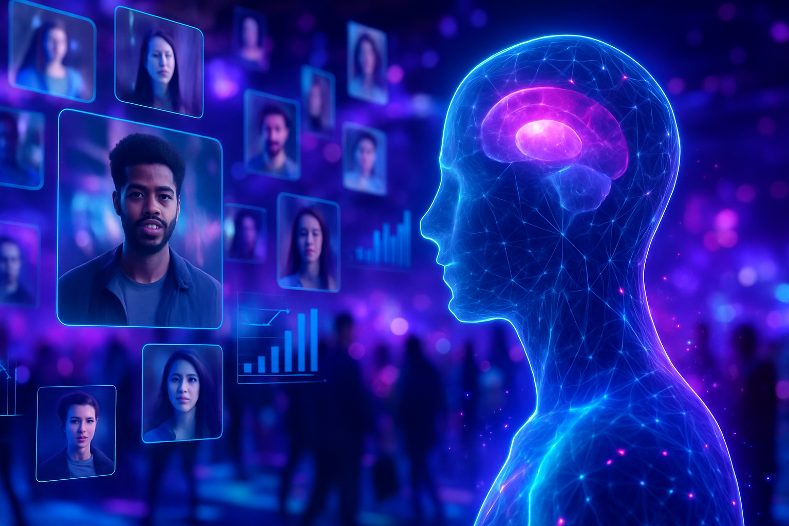 AI-powered synthetic humans and digital personas visualization